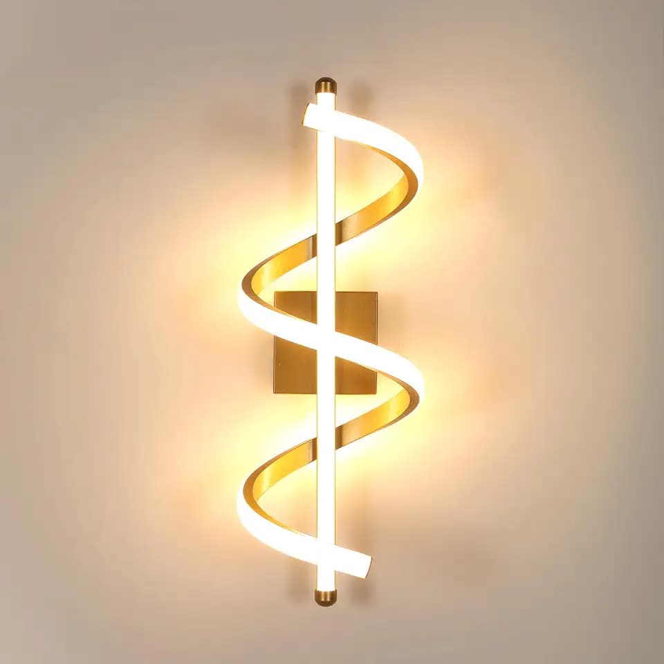 Comely 26W 2925LM LED Wandleuchte Innen, Wandlampe Gold 3000K, 42CM