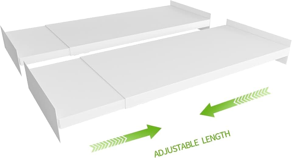Expandable Closet Shelf Organizer, Adjustable Shelves, Small 2 Pack