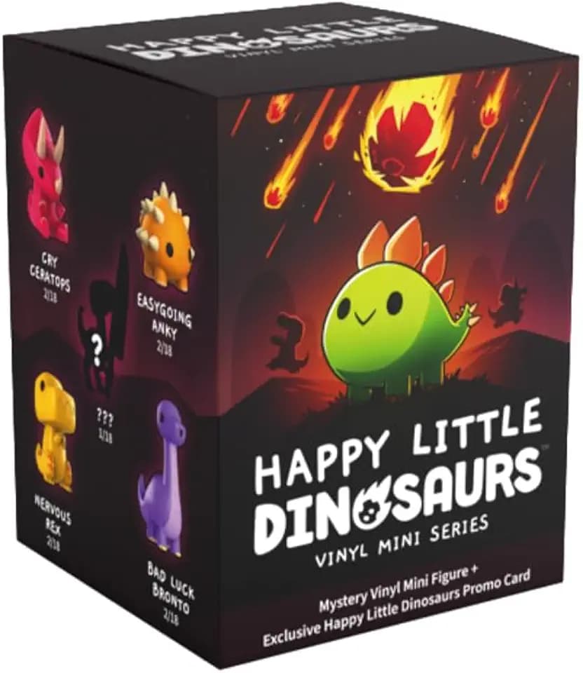 Unstable Games TeeTurtle Happy Little Dinosaurs - Vinyl Mini Figures Mystery Box Series, Black