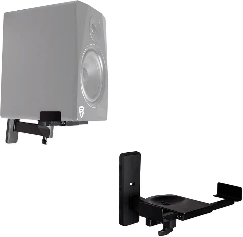 Rockville RHSB8 Wall Mount Swivel Home Theater Speaker Brackets, Pair