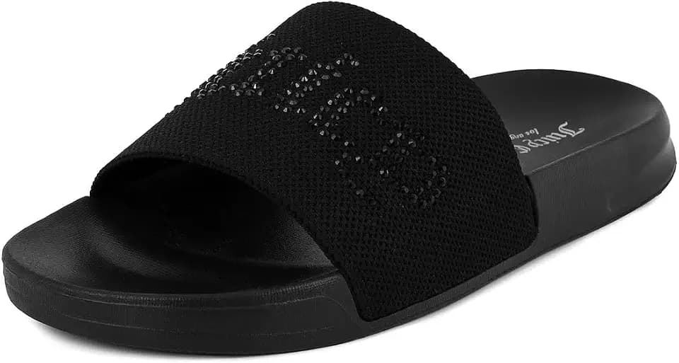 Juicy Couture Slide Sandals, Beach Flats for Women, Summer Shoes