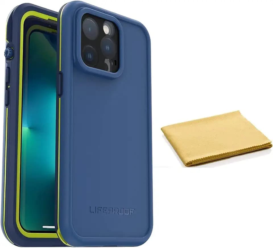 LifeProof FRĒ Series Waterproof Case with Magsafe for iPhone 13 Pro (Only) - with Cleaning Cloth - Non-Retail Packaging - Onward Blue
