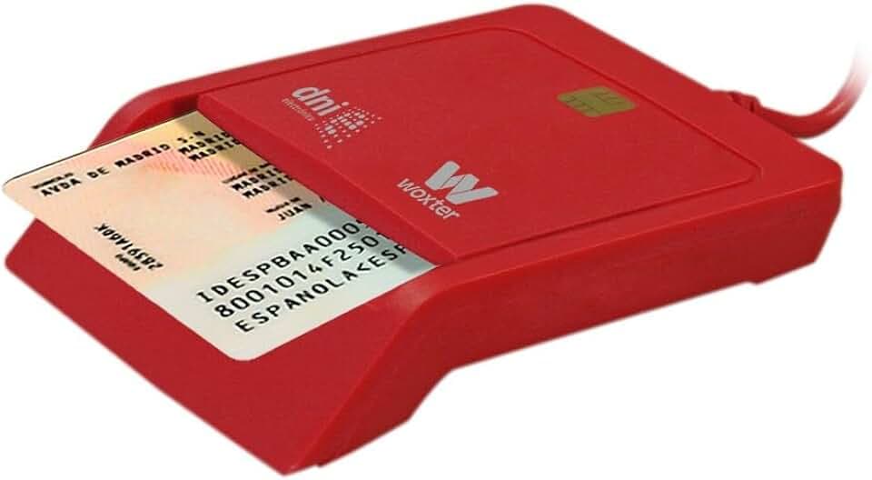 Woxter Elektronische ID Reader Rot - elektronische ID-Leser, ID 3.0, kompatibel mit PC und MAC, PE26-145
