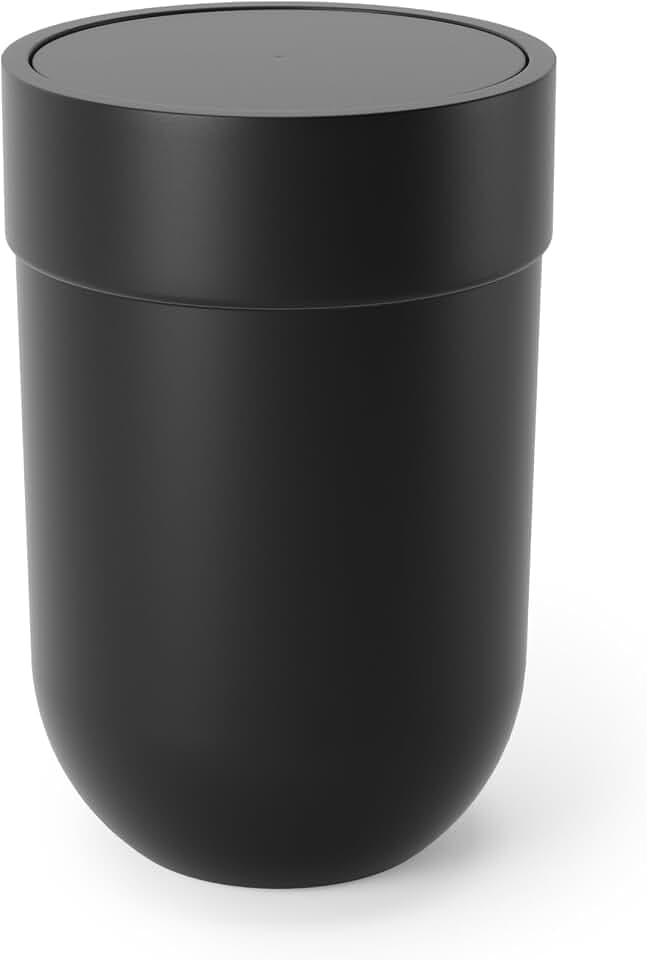 Umbra Touch Abfalleimer, 6L Schwingdeckel, Schwarz