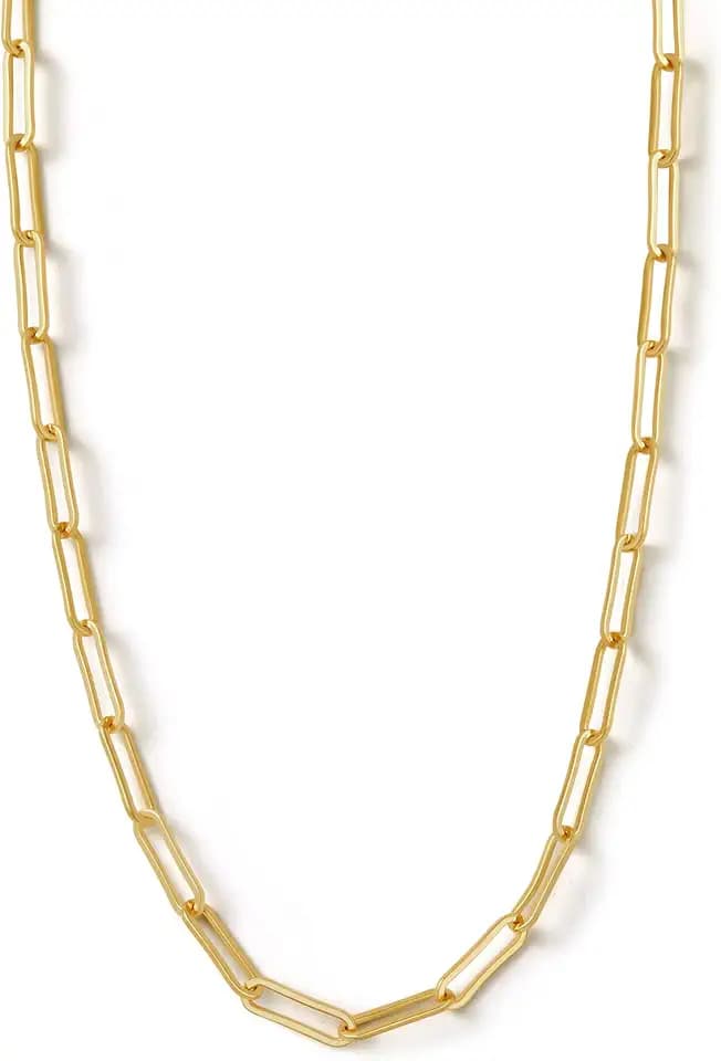 KELMALL Chunky Paperclip Chain Necklace for Women - 14K Gold Plated Dainty Statement Link Choker with Toggle Clasp - Non-Tarnish Summer Jewelry Gift