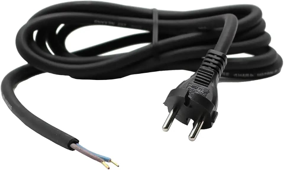 Steinel Ersatz-Netzkabel mit Stecker, 3 m, H07 RN-F, 2x1,0 mm², inkl. Zugentlastung und Knickschutz-Tülle, HG 2620 E