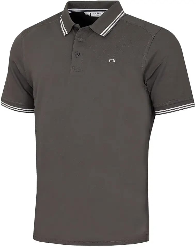 Calvin Klein Leichtes Golf-Poloshirt für Herren mit Campus-Spitze