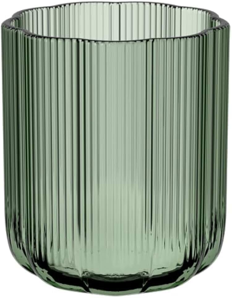Villeroy & Boch – Fleur Gifts Vase, Höhe: ca. 15 cm, Grün, Florale Glasvase für frische Blumenakzente, Hochwertiges Glas