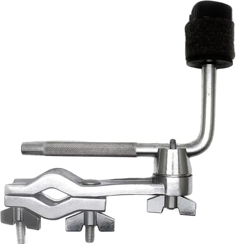 Jiayouy Drum Set Mounting Clamp Chrome Cymbal Boom Arm with Clamp Holder Bracket Percussion Instrument Accessories Silver