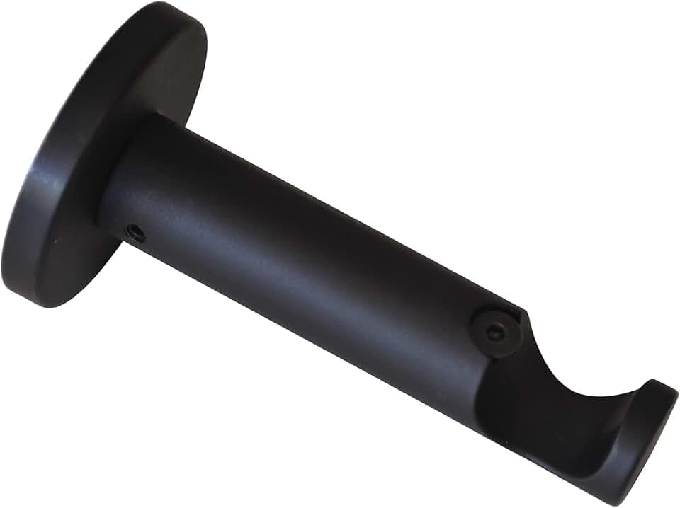 GARDINIA Träger für Gardinenstange, 1-läufig, Ø 20 mm, Schwarz-Matt