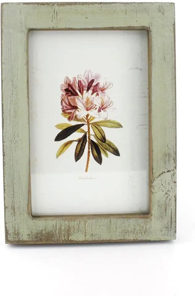 4x6 Inches Simple Rectangular Desktop Family Picture Photo Frame with Glass Front Picture size 3.5” x 5” (Green)
