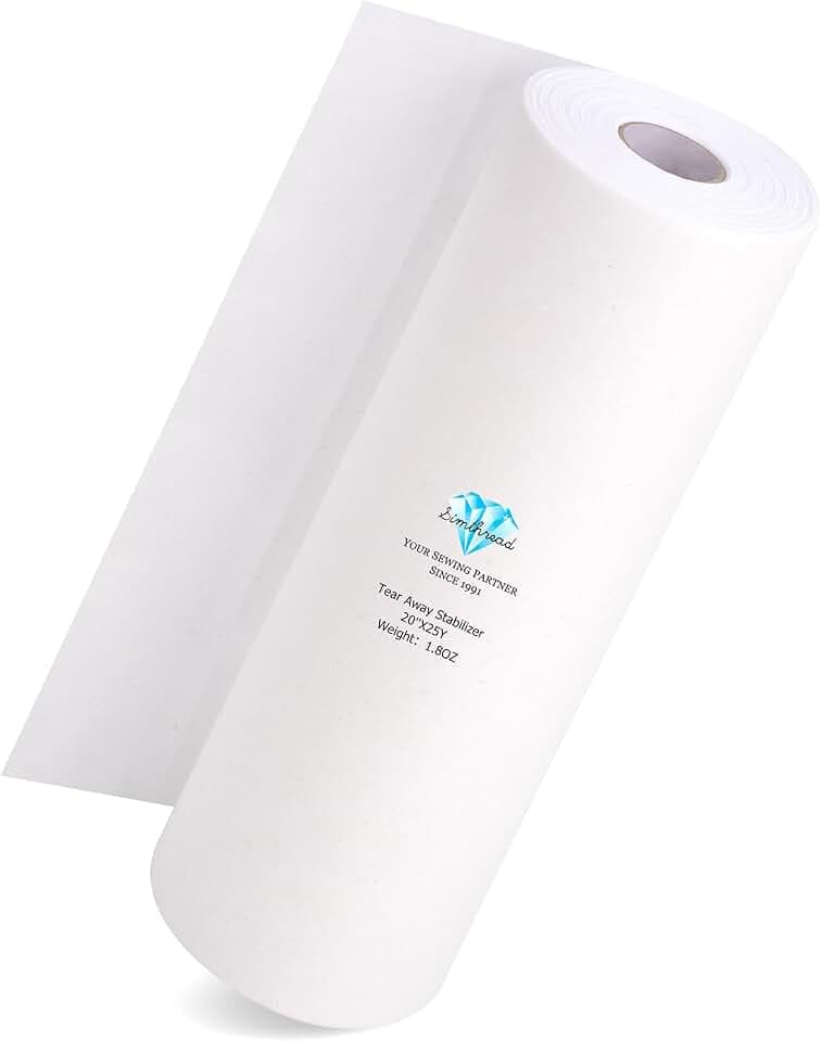 Simthread Tear Away Embroidery Stabilizer - Viscose 100% 1.8 Ounces Medium Weight 20" x 25 Yards/Roll