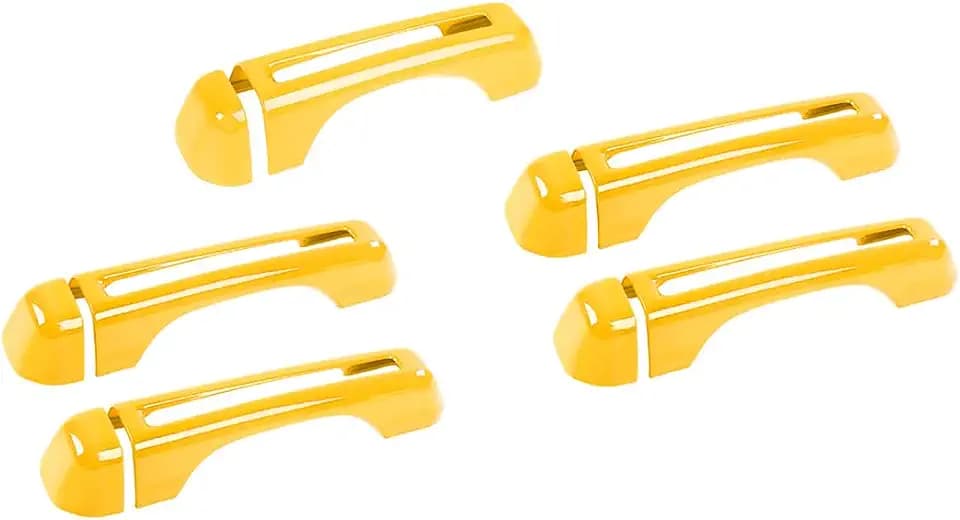 for Jeep JL Tailgate Door Handle Cover Trim Fit for Jeep Wrangler JL JLU 2018 up 4DR Yellow Exterior Accessories 5pcs