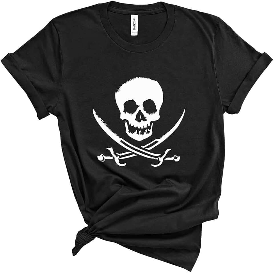 Pirate Shirt. Skull Crossbones Tee. Cruise Top