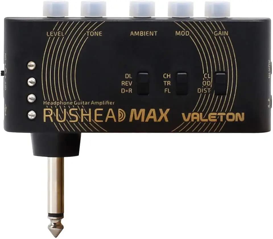 VALETON Rushead Max Mini Verstärker USB Aufladbar Portabel Hosentasche Gitarre Kopfhörerverstärker Schlafzimmer Multieffekte RH-100
