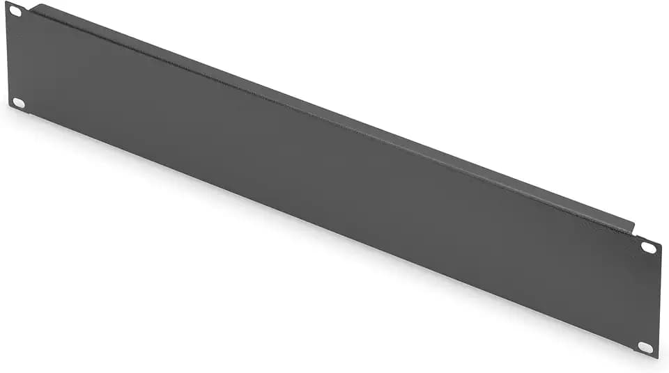DIGITUS DN-19 BPN-02-SW – 19 Zoll Blindabdeckplatte 2HE – Blende für Netzwerk- & Serverschränke – Mit Befestigungsmaterial – Stahlblech – Pulverbeschichtet – Schwarz