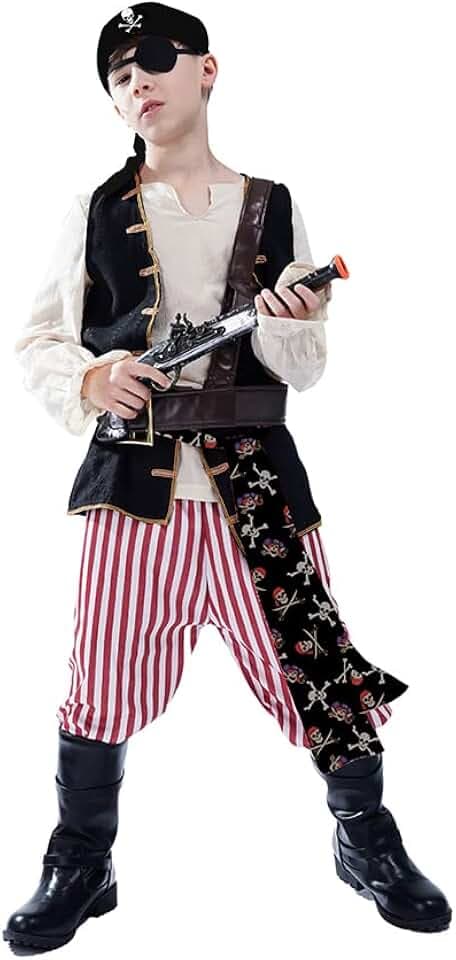Boys Pirate Costume for Kids Halloween Cosplay Clothing