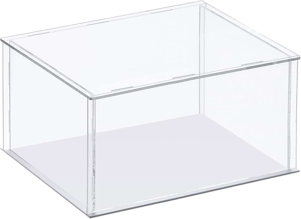 sourcing map Transparente Vitrine, Acrylbox, Montage, transparent, staubdicht, 40 x 20 x 20 cm, für Sammlerstücke, Basteln