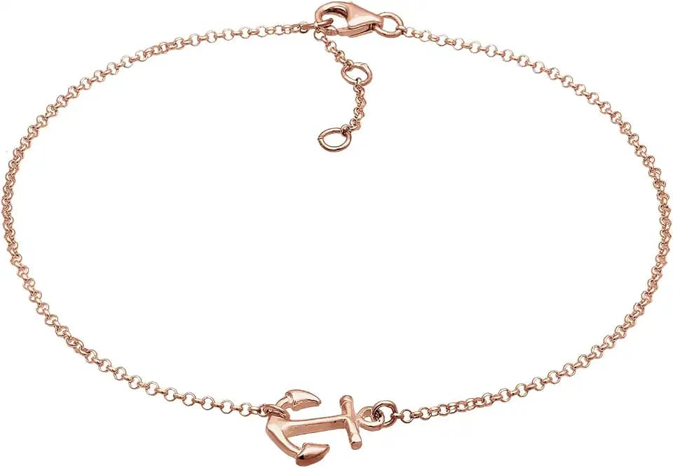 Elli Fußschmuck Damen Fußkettchen Anker Maritim 925 Silber
