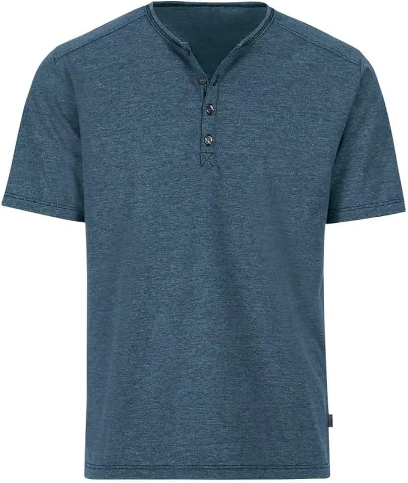 TRIGEMA T-Shirt mit Knopfleiste Deluxe Baumwolle