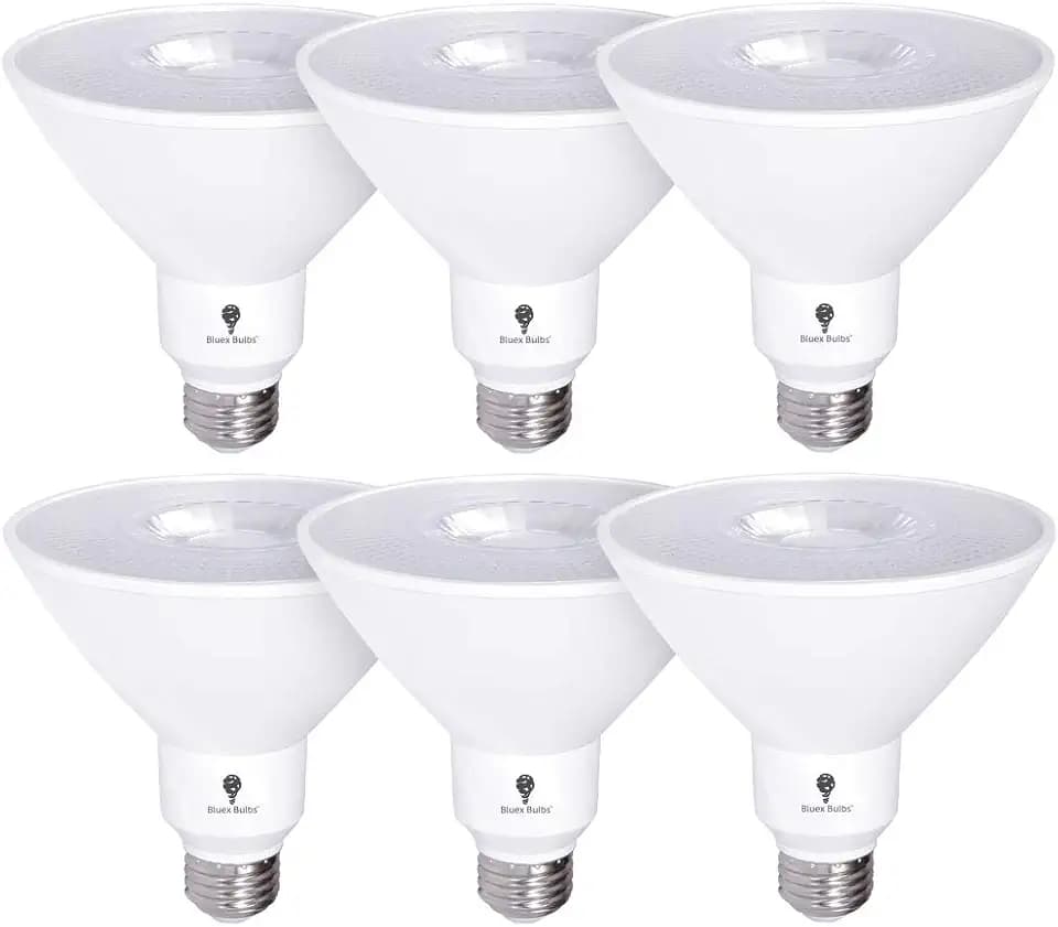6 Pack High Power Outdoor PAR38 17W 170Watt Equivalent 1700 Lumens LED Dimmable Flood Light Bulb Waterproof E26 3000K Warm White LED Flood Light Bulbs - Security Backyard Garage Led Spotlight Bulbs