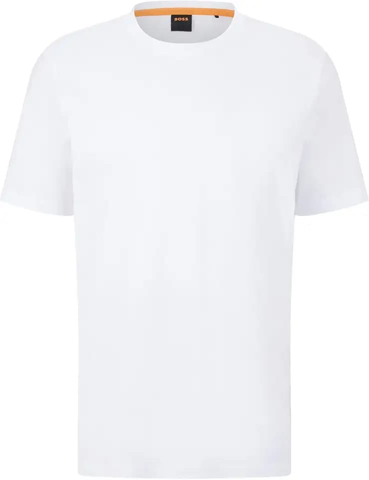 BOSS Herren Tales Relaxed-Fit T-Shirt aus Baumwoll-Jersey mit Logo-Aufnäher