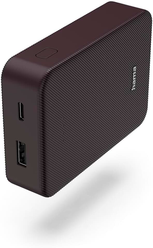 Hama Power Pack 10000 mAh, externer Akku, 1x USB C + 1x USB A, LED-Anzeige
