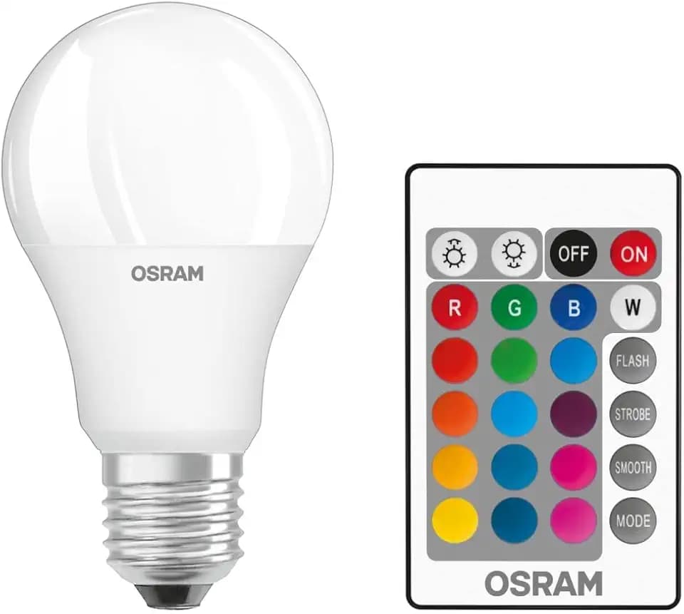 OSRAM 4058075045675 A+, LED Star Plus Classic A RGBW/LED-Lampe in Kolbenform mit E27 Sockel, Plastik, 9 W, warmweiß, 11.4 x 6 x 6 cm