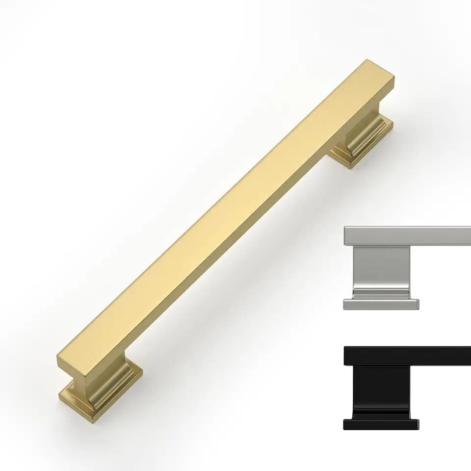 Rergy 20 Pack 5 Inch Brushed Gold Cabinet Pulls Kitchen Handles