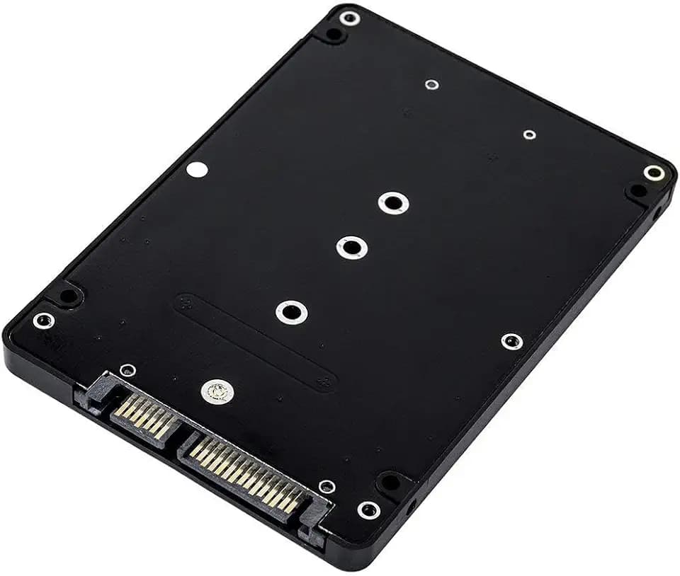 QNINE M.2 SSD Adapter to 2.5" SATA 3 Gehäuse, SATA basierter B & M Schlüssel NGFF SSD Konverter auf 2,5 Zoll SATA 3.0 Karten Unterstützung 2230 2242 2260 2280 Festplatte mit 7 mm Gehäuse