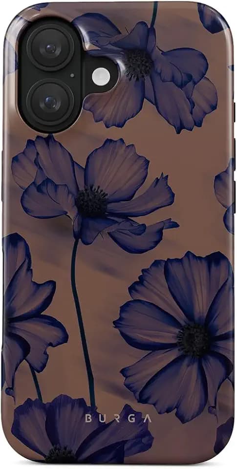 BURGA Unisex Phone Case for iPhone 16 – Dual-Layer Design with Shock-Absorbing Silicone & Durable Exterior, Scratch-Resistant Finish and Raised Bezel Edge for Screen Protection & Daily Use
