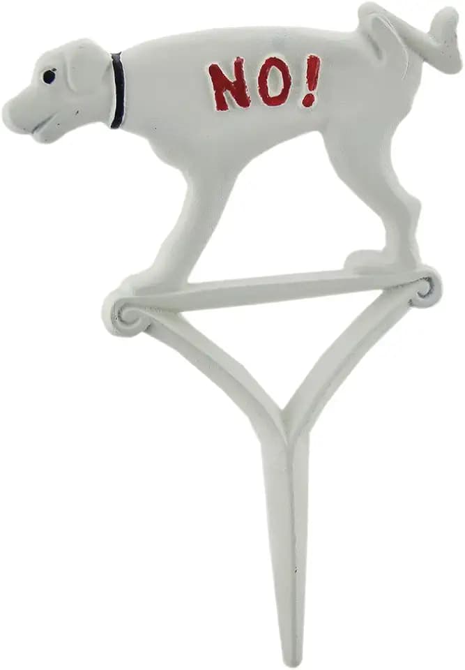 Zeckos Hand Painted Cast Iron NO! Dogs Allowed Yard Stake