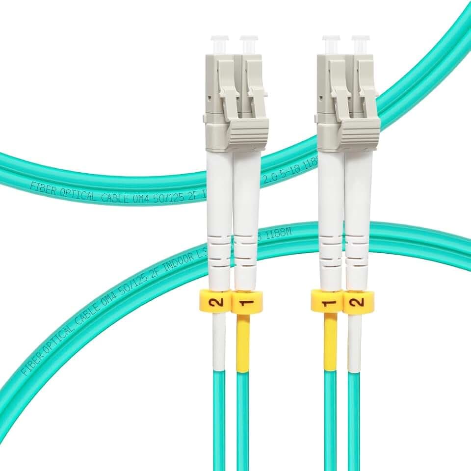 LC to LC Fiber Patch Cable OM4 Multimode 1M/3ft 4 Pack