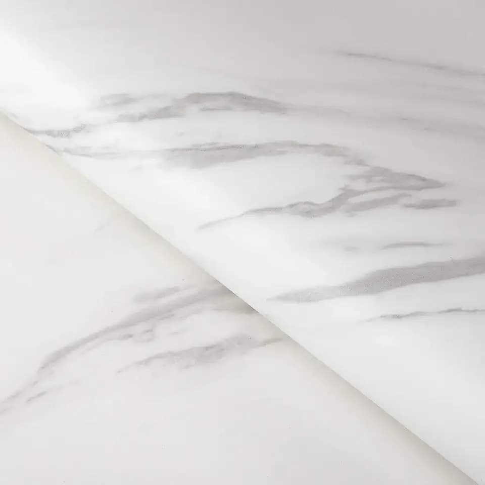 FunStick 36" x 200" White Grey Marble Countertop Contact Paper Waterproof Removable Wallpaper Peel and Stick Countertops Marble Self Adhesive Vinyl Wall Paper Roll for Table Desk Bathroom Matte Thick