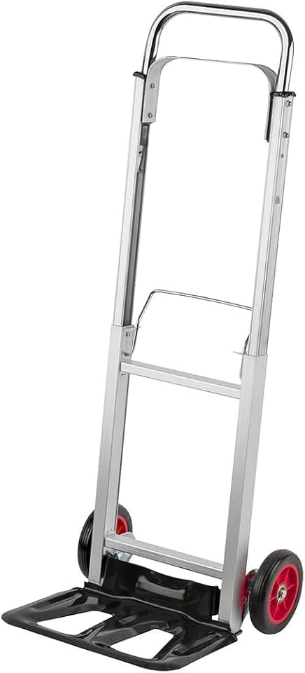 Meister Sackkarre - 90 kg Tragkraft - Klappbare Ladefläche - Höhenverstellbarer Griff - Mit Vollgummi-Laufflächen - Aus hochwertigem Aluminium / Handkarre / Transportkarre / 8985550