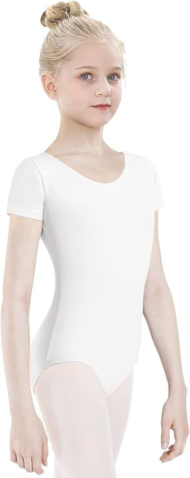 Ballettanzug Mädchen Ballett Trikot Kinder, Ballett Body TanzBody Turnanzug Gymnastikanzug Trikot für Kinder Damen Größe 100-170