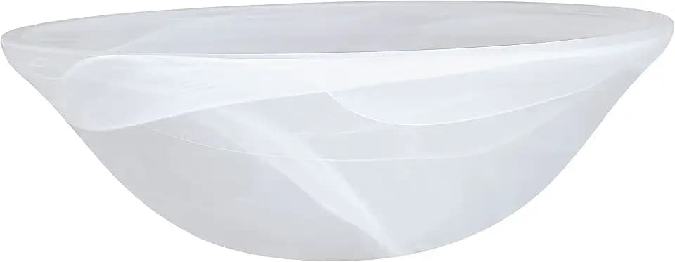 Aspen Creative 23147-11A Replacement Alabaster Glass Shade for Medium Base Socket Torchiere Lamp, Swag Lamp, Pendant, 1 Light Wall Sconce & Island Fixture, 11-1/2" Diameter x 4" High, 1 Pack
