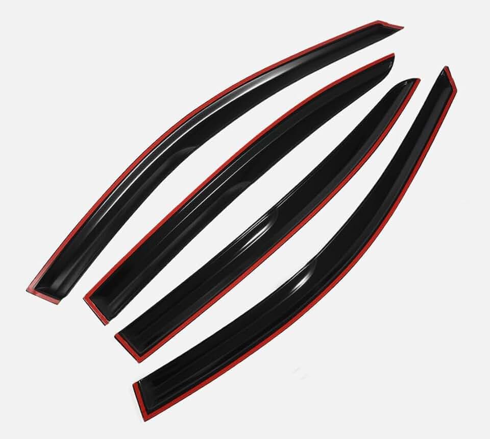 Vent Deflectors Fit 2008-2012 Honda Accord Accessories JDM-Black,4PCS Window Visor Vent Sun Rain Guards Wind Deflectors