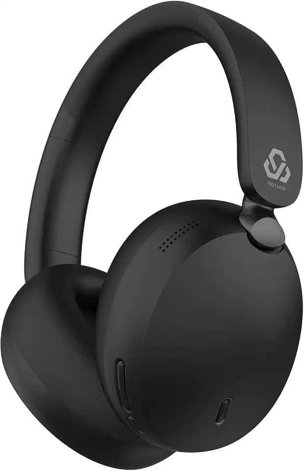 Active Noise Cancelling Headphones Wireless Over Ear Bluetooth ANC Headphones with Mic, Transparency Mode, 65H Playtime, Deep Bass, Clear Call, Hi-res Audio Headset for Home Office Travel