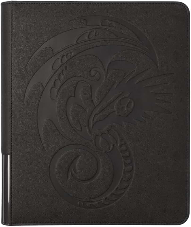 Dragon Shield Zipster Regular Binder | 20 Sideloading 18-Pocket Pages, Robust D-lock Rings, Trading Card Album for Pokemon, MTG, YuGiOh, TCG, OCG & Sports Cards | Iron Grey