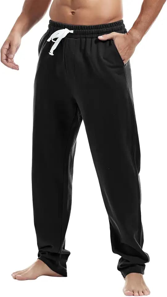 Amy Coulee Herren-Jogginghose aus Baumwolle, für Laufen, Fitnessstudio, leger, gerades Bein, Sweatpants