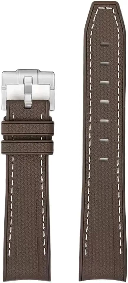 20MM Weave Grain Rubber Strap for Omega X Swatch Joint MoonSwatch 20mm Men Women Curved End Diving Silicone Watch Band for Rolex Seamaster 300