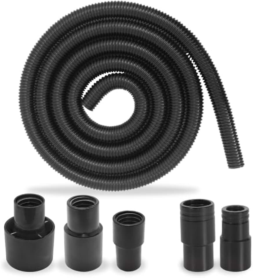 10 Foot Long Dust Collection Power Tool Hose Kit for Multiple Types/Brands