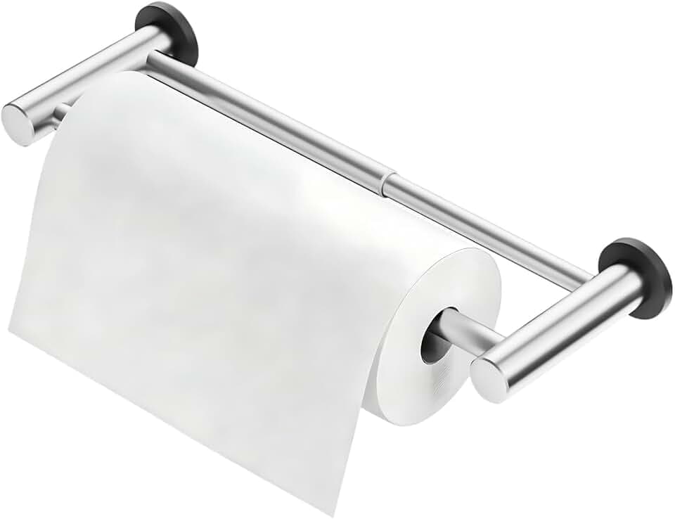 ULIBERMAGNET Magnetic Paper Towel Holder, Adjustable Length Towel Rack, Retractable Paper Towel Holder for Kitchen, Refrigerator and Dishwasher