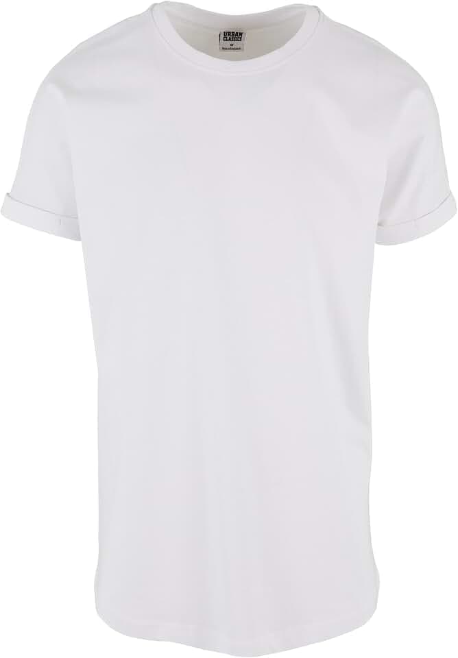 Urban Classics Herren T-Shirt Long Shaped Turnup Tee, lässiges T-Shirt für Männer, in langem Schnitt, erhältlich in vielen Farben, Größen XS-5XL