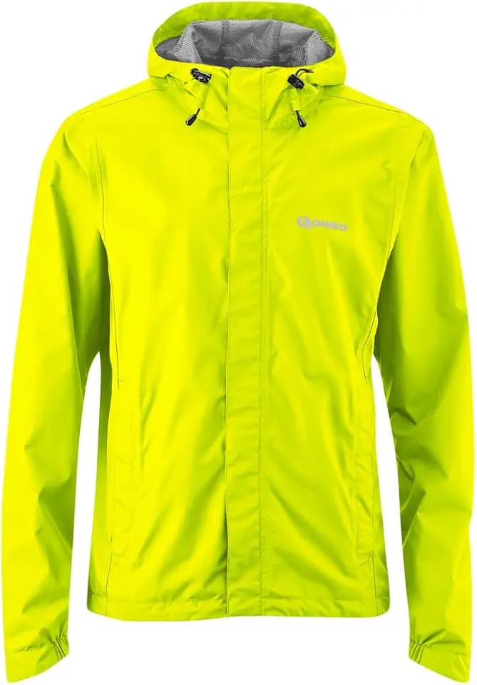 Gonso Herren Regenjacke Save Light, Fahrradjacke mit Kapuze, wasserdicht und atmungsaktiv, Radjacke mit wärmeisolierendem Innenfutter aus Mesh