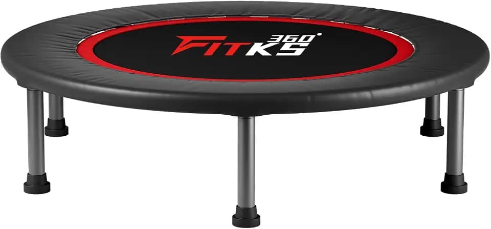 40'' Foldable Fitness Trampoline – Indoor & Outdoor Rebounder with Safety Pad, Includes Interactive Fitness Game for Body & Mind, Supports Up to 400lbs