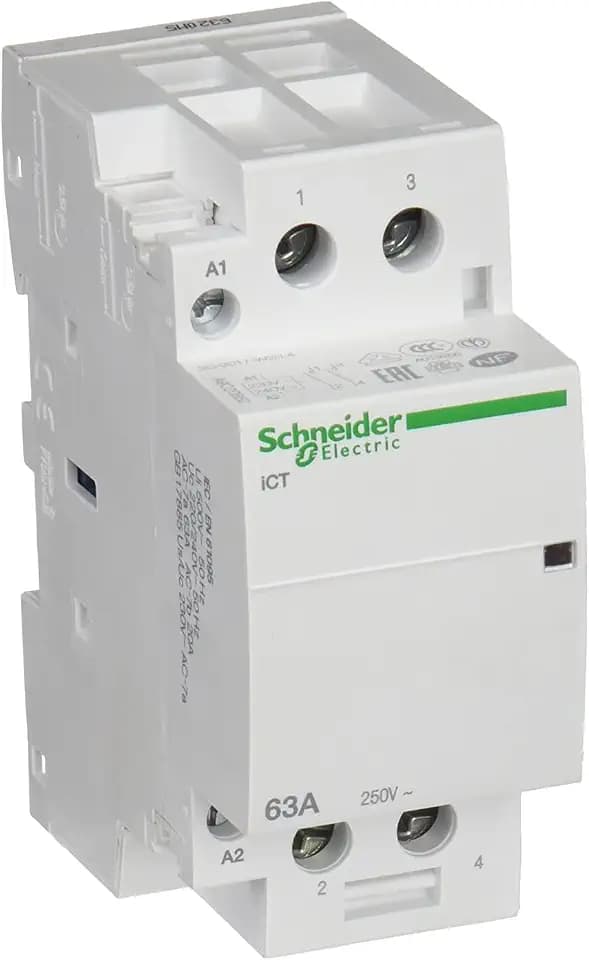 Schneider Electric Acti9 iCT iCT Leistungsschütz / 230 V ac Spule, 2 -polig 2 Schließer, 250 V ac / 63 A