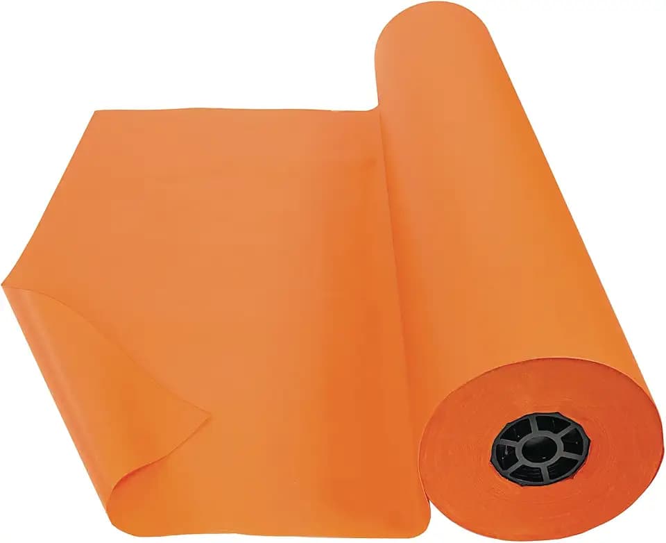 Colorations Dual Surface Paper Roll, Orange, 36" x 1000'