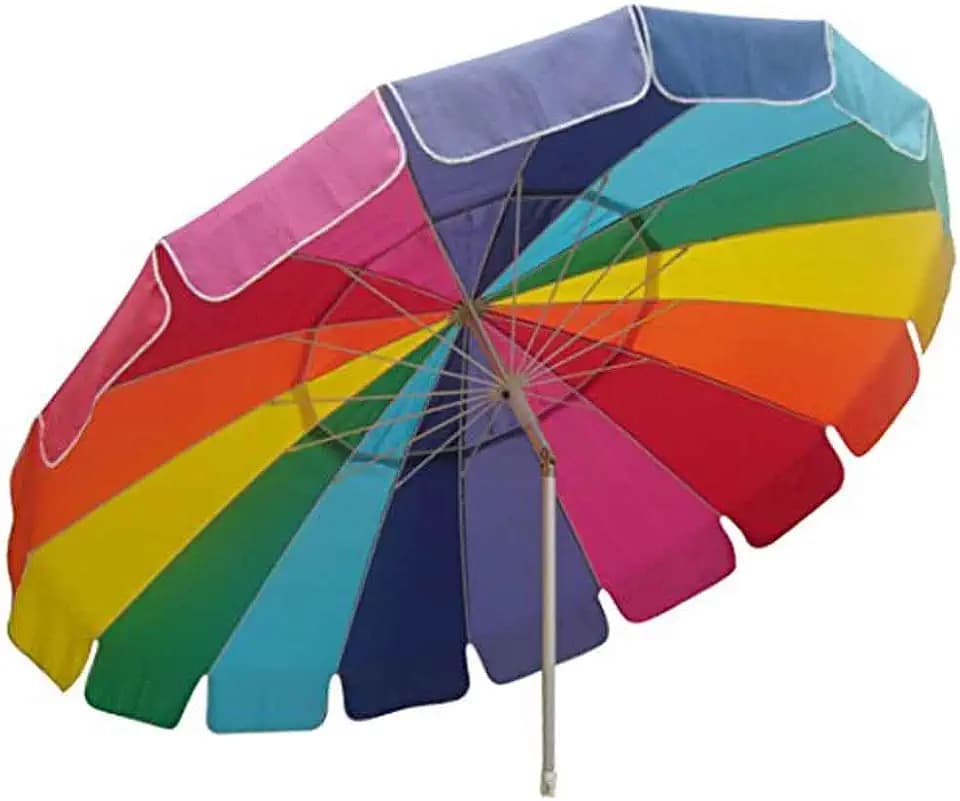 Beach Umbrella Rainbow Includes Carry Bag